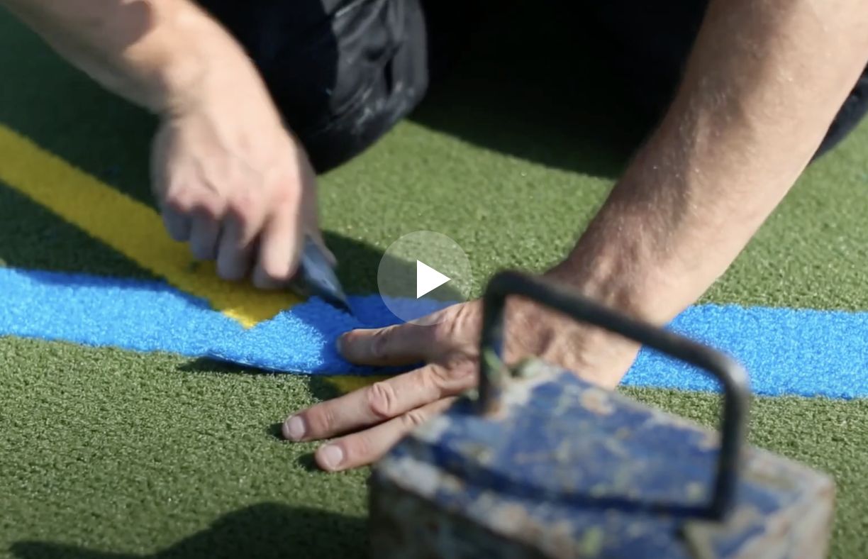 Multi sport surface installation video